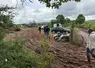 Terrains agricoles abimés par les participants d'une rave party.
