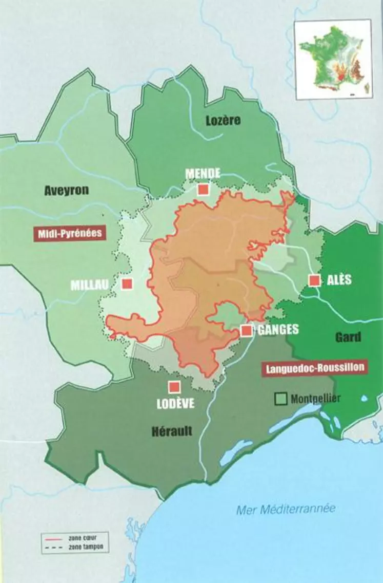 le territoire classé s'étend sur 3 000 km2