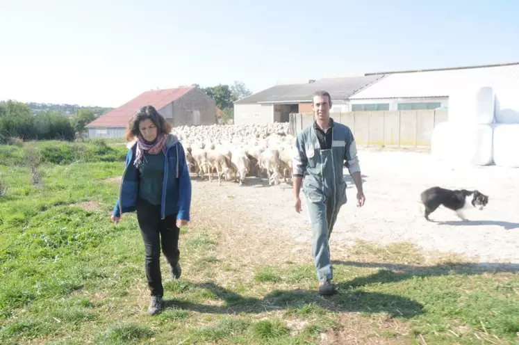 Ludovic André, éleveur de brebis laitière en Aveyron et Noémie Amposta, sa technicienne d'Unotec ont remporté le premier prix des trophées de l'élevage ovin dans la catégorie jeunes installés