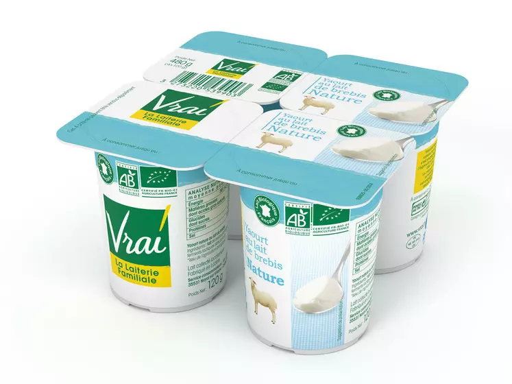 Triballat propose une gamme complète de produits Bio à base de lait de brebis: yaourts, fromages blancs, crèmes dessert, fromage frais... © Triballat - Noyal