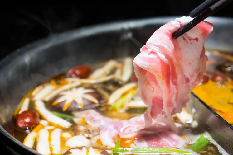 Le Hot pot chinois: une fondue qu'alimente l'élevage néo-zélandais. © Fotolia/WaitforLight