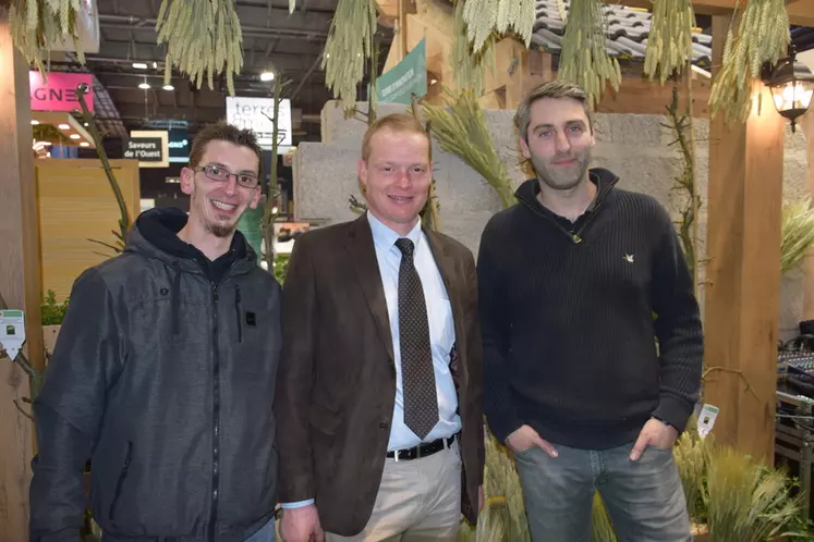 Cyril Parisot, Nicolas Roch et Vincent Morisseau croient au potentiel de l'agneau d'Île-de-France. © D. Hardy