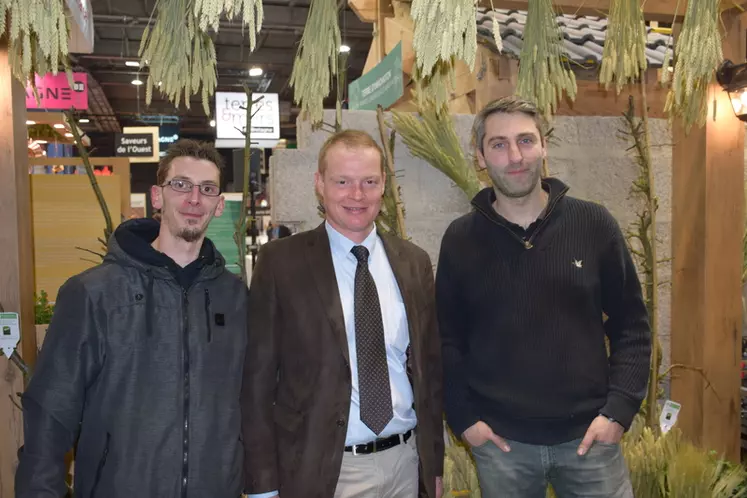 Cyril Parisot, Nicolas Roch et Vincent Morisseau croient au potentiel de l'agneau d'Île-de-France. © D. Hardy