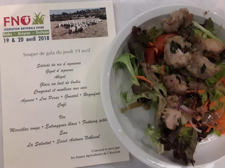 L’Aveyron, premier département ovin de France, a su accueillir les congressistes avec un alléchant menu. © D. Hardy