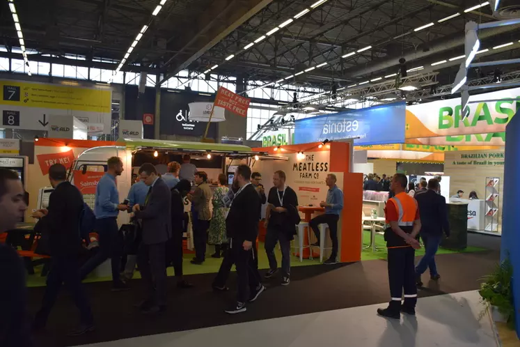 Sans légende avec le 1er SeqFleche OU : Les alternatives à la viande ou aux produits laitiers étaient installés directement dans les pavillons de la viande et des produits laitiers. © D. Hardy