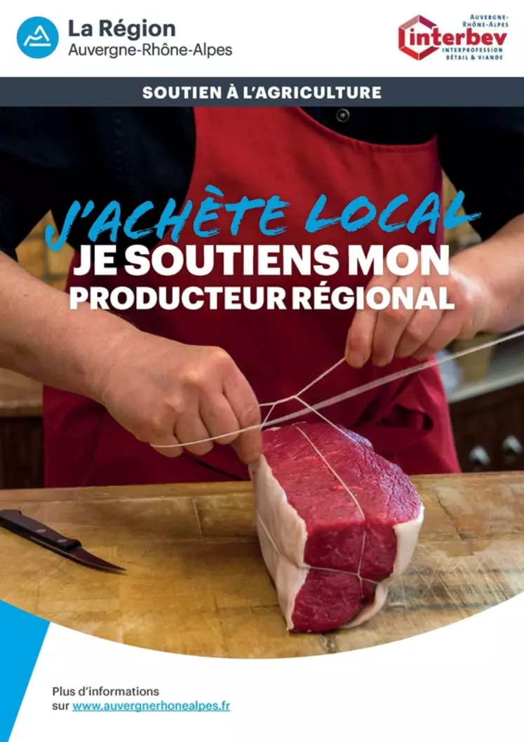 La région Auvergne-Rhône-Alpes a édité un petit catalogue des pièces de viandes locales disponible pour la restauration collective. © Interebev Aura