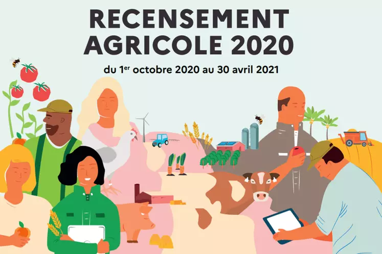 Le recensement portera sur environ 450 000 exploitations agricoles et se fera en grande partie en répondant à un questionnaire en ligne. © Min. Agri.