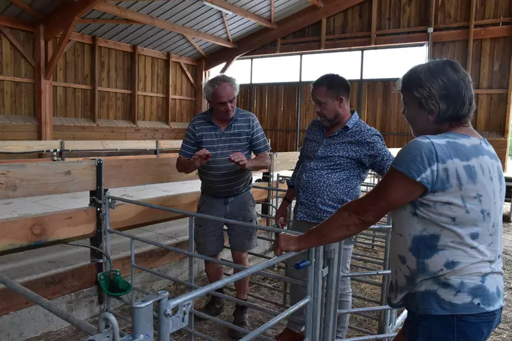 Les exploitants du Gaec Dubus Derville et Frédéric envisagent un projet de pompe solaire pour tirer partie de l'eau d'un étang.