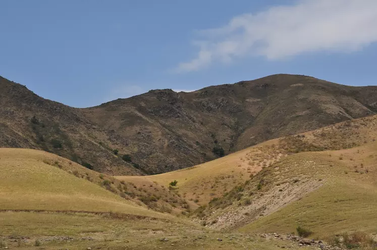 Montagnes du centre du Kazakhstan.