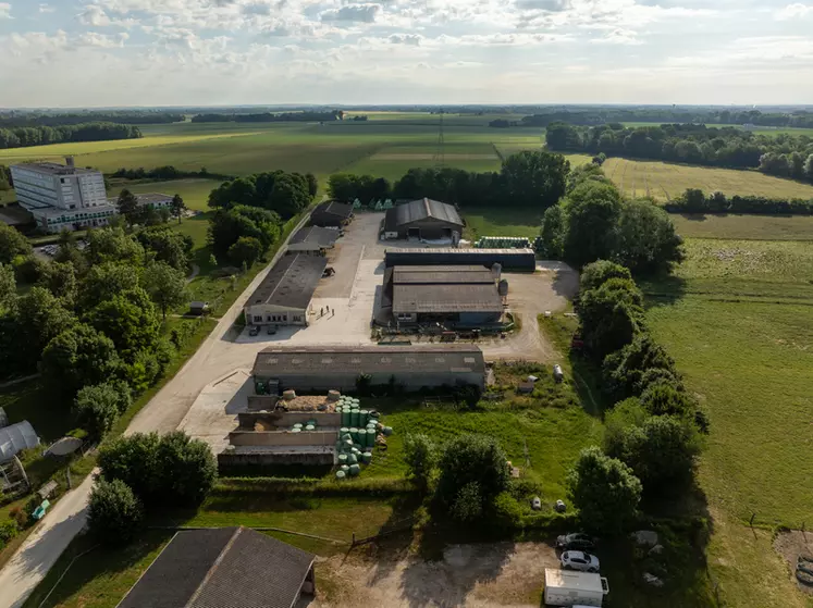 vue aérienne du lycée agricole de St Pouange