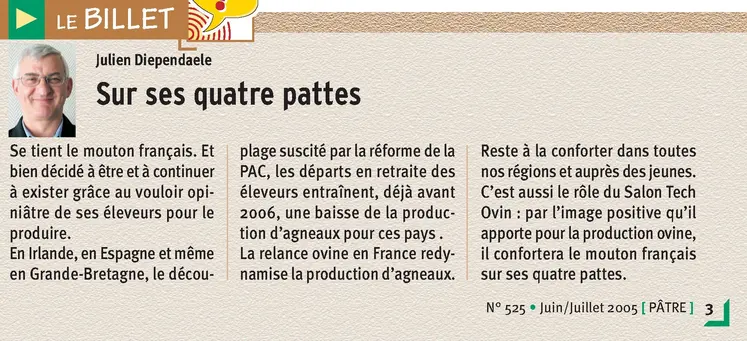 Edito de Pâtre de juin 2005