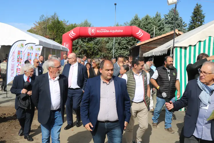 Guillaume Metz, président de Tech-Ovin, lors de la visite inaugurale de la 14e édition du salon professionnel du mouton.