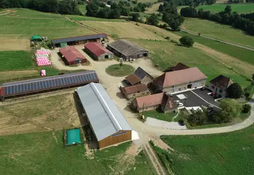 La ferme du Mourier vu du ciel