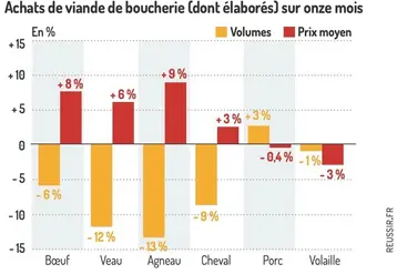 <em class="placeholder">Achats de viande de boucherie (dont élaborés) sur 11 mois</em>
