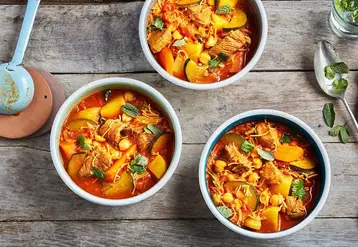 Trois bols de soupe chorba
