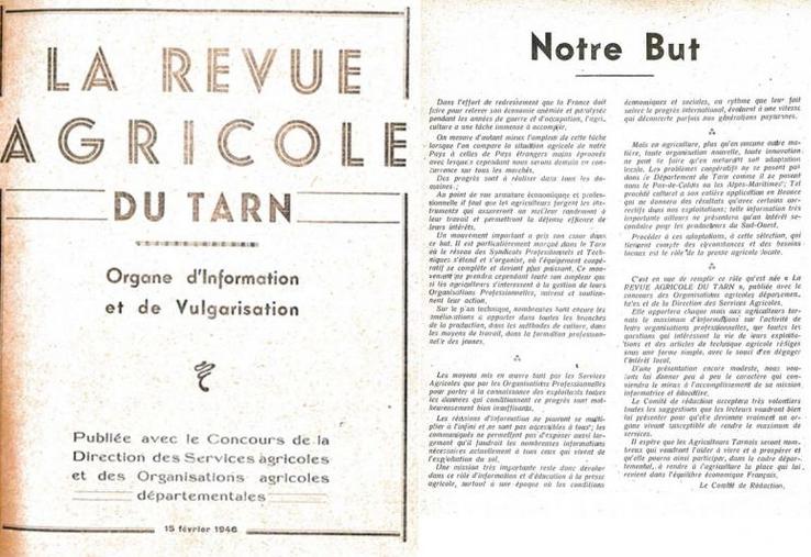 La première édition de la Revue Agricole du Tarn.