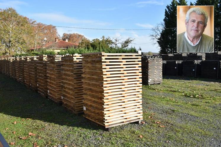 "Les palettes de bois maturent entre 24 et 36 mois avant de rentrer dans la phase de construction" explique Baudouin de Montgolfier.