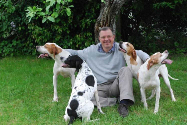 Fabrice Claude, éleveur de Pointers à Puybegon et délégué départemental du Pointer club français.