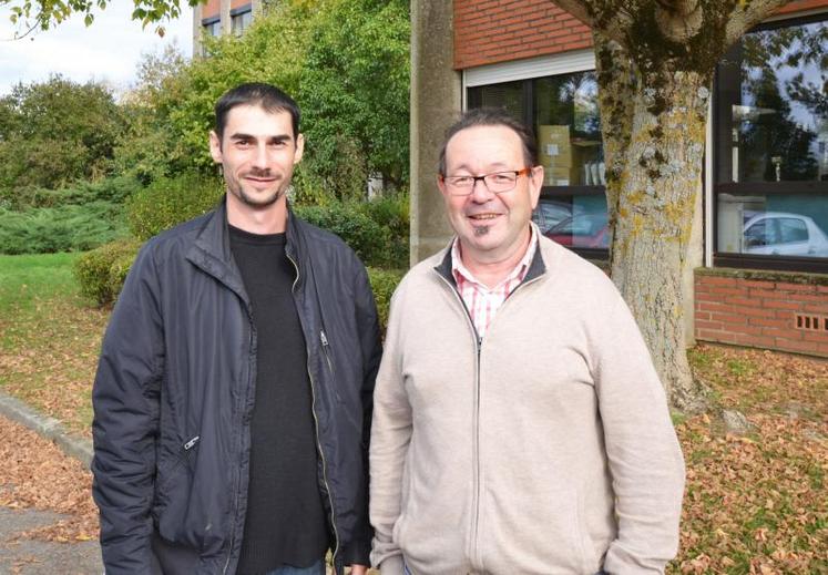 Michel Marcoul, président de l’Association des salariés agricoles du Tarn, à droite et Sébastien Lafon, vice-président, à ses cotés.