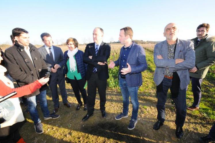 Visite sur le domaine Carcenac à Montans.