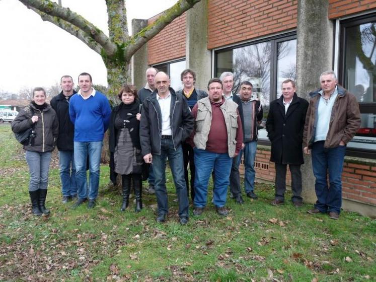 Février : J-C. Huc, réélu président de la FDSEA du Tarn, et son bureau