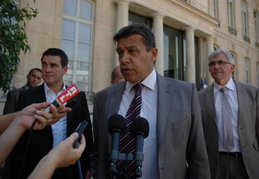 Xavier Beulin, président de la FNSEA, à la sortie de son entretien avec François Hollande le 22 juillet.