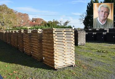 "Les palettes de bois maturent entre 24 et 36 mois avant de rentrer dans la phase de construction" explique Baudouin de Montgolfier.