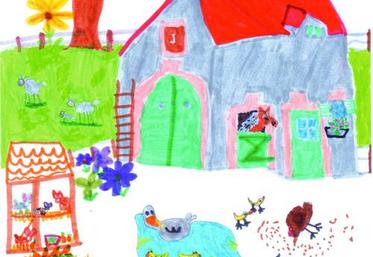 Méline, 7 ans, d'Albi, a remporté le 1er prix du concours de dessin organisé par le Paysan Tarnais.