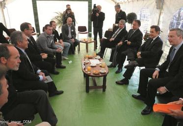 Nicolas Sarkozy a salué "l’initiative prise par la chambre d’agriculture d’organiser l’approvisionnement du réseau des cantines scolaires".