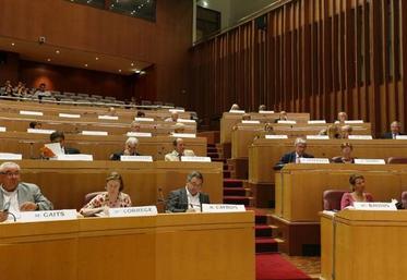 La salle d'assemblée du Conseil Régional.