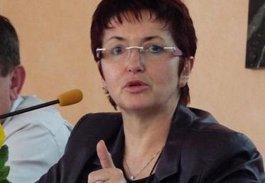 Christiane Lambert, présidente de Vivéa, lors de l'assemblée générale de la FDSEA du Tarn en 2011 à Albi.