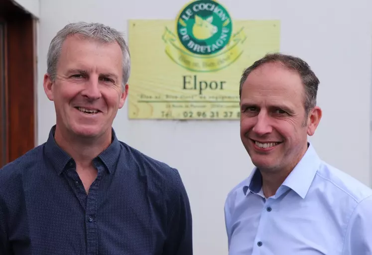 Bertrand Houzé à gauche) et Arnaud Guérin, président et directeur d'Elpor "2023 est une année historique pour Elpor"