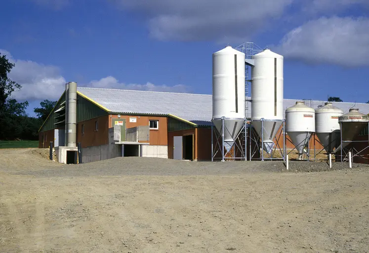 <em class="placeholder">Porcins / bâtiment d'engraissement équipé d'une ventilation centralisée par une 
gaine béton sous le couloir central</em>