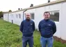 <em class="placeholder">Guillaume Degoulet, SCEA des Sables (à gauche) et Sylvain Jouy, Agrial : &quot; Le Label rouge Opale m&#039;a permis de financer un nouvel engraissement lors de mon installation. &quot;</em>