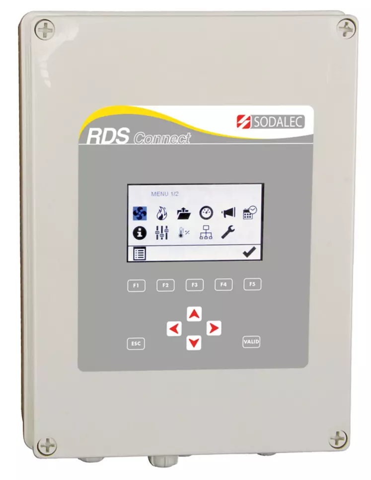RDS connect permet d'ajuster le fonctionnement du laveur d'air selon la ventilation. © Sodalec
