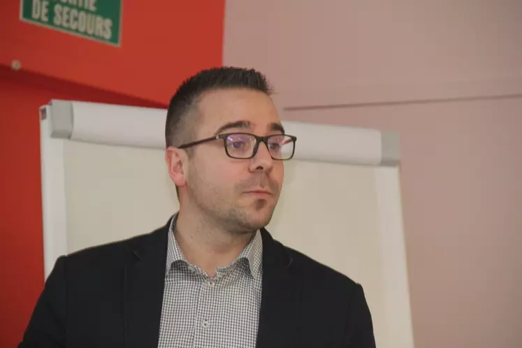 Arnaud Samson, responsable R&D porc Wisium France. « Le porcelet répond linéairement à une augmentation de la protéine digestible « porcelet » par un gain de croissance. » © D. Poilvet