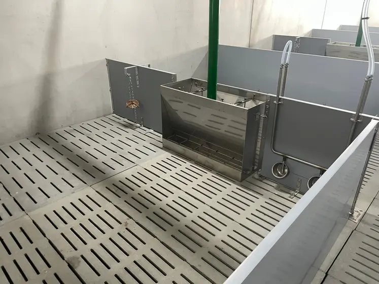 <em class="placeholder">Dans les nouvelles salles de post-sevrage, les caillebotis chauffants Modulo-therm apportent du confort thermique aux porcelets.</em>