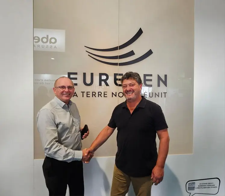 <em class="placeholder">Serge Le Bartz, président d&#039;Eureden et Jean-Marc Onno, président de l&#039;AAMB</em>