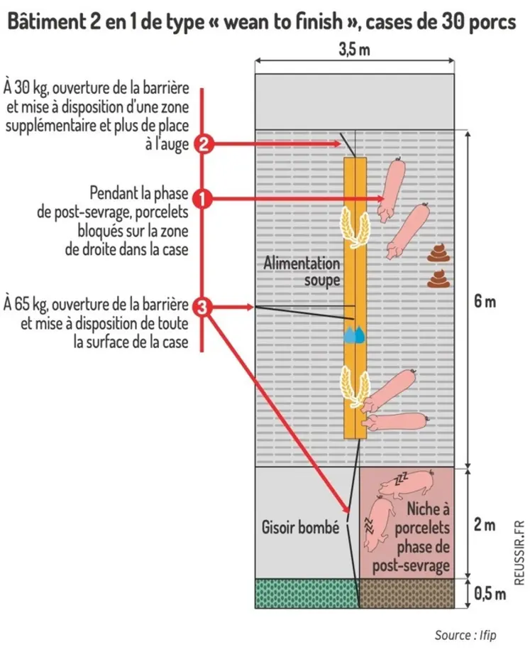 <em class="placeholder">Bâtiment 2 en 1 de type &quot;wean to finish, cases de 30 porcs</em>