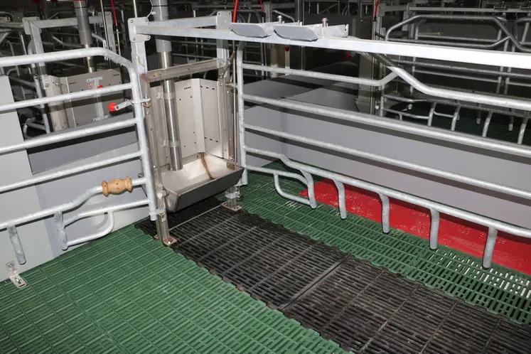<em class="placeholder">Les cases Matek d’I-tek de 2,70 x 2,70 avec ouverture latérale (bat-flanc en deux parties), sont disposées en six rangées. La zone pour porcelets de 0,8 m2 est chauffée ...</em>