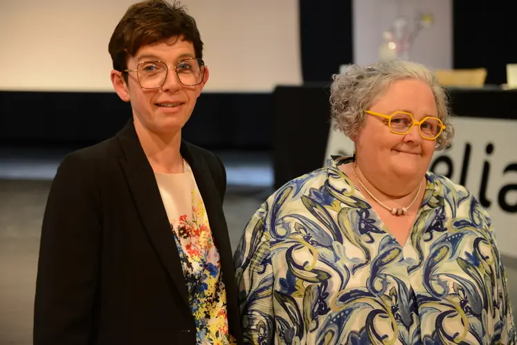 <em class="placeholder">la présidente de Porélia, Morgane RANNOU et sa directrice, Rachel RICHARD.</em>