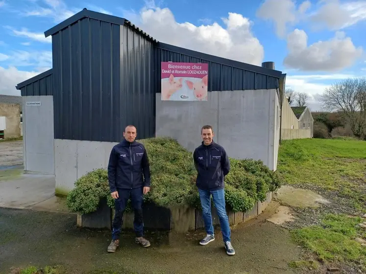 <em class="placeholder">David Louzaouen et son frère Romain prolongent la bonne entente qui prévalaient déjà entre leurs parents et leurs voisins, qu’ils soient agriculteurs ou non.</em>
