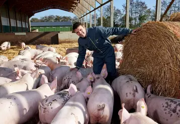 <em class="placeholder">Laurent Guglielmi, éleveur de porc et dirigeant des Cochonnailles du Haut-Bois à Bazoche-Gouet (Eure-et-Loir).</em>