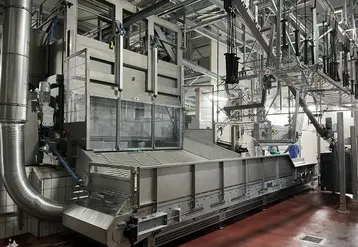 <em class="placeholder">L’abattoir de Montfort sur Meu de Cooperl Viande a investi en 2024 dans un dispositif d’étourdissement au CO2.</em>