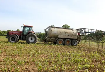 <em class="placeholder">Epandage de lisier sur maïs avec une rampe à pendillards. Fertilisation des cultures. Recyclage des effluents d'élevage. Apport d'azote.</em>