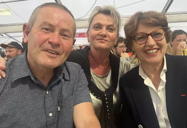 Eric Liégeon et Annie Genevard en juin à la Fête de l’escargot à La Rivière Drugeon.