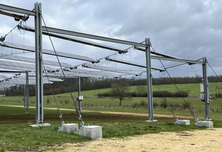 Site agrivoltaïque en grandes cultures en Saône et Loire