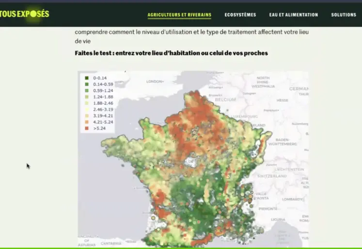 carte des IFT sur le site tous exposés