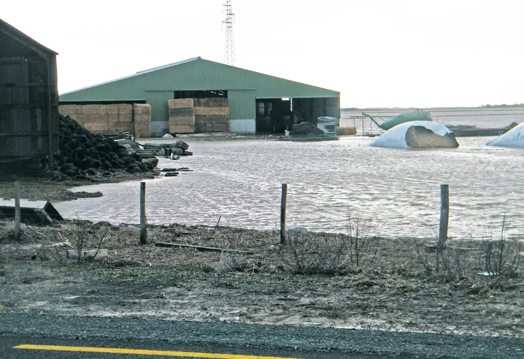 ferme inondée