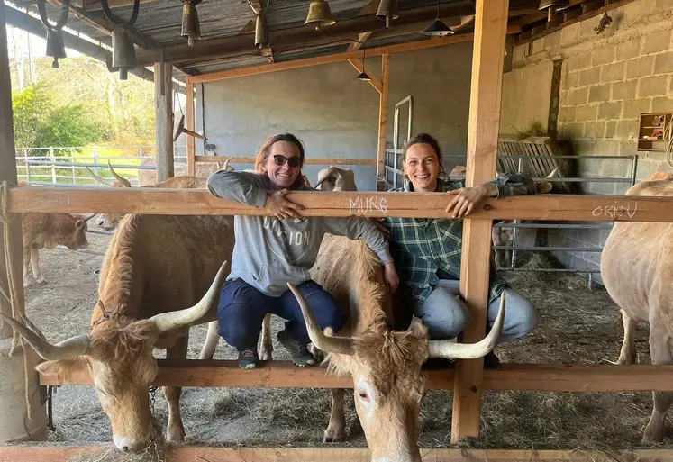 Françoise Touyet et Annabelle Meyer, éleveuses de vaches béarnaises